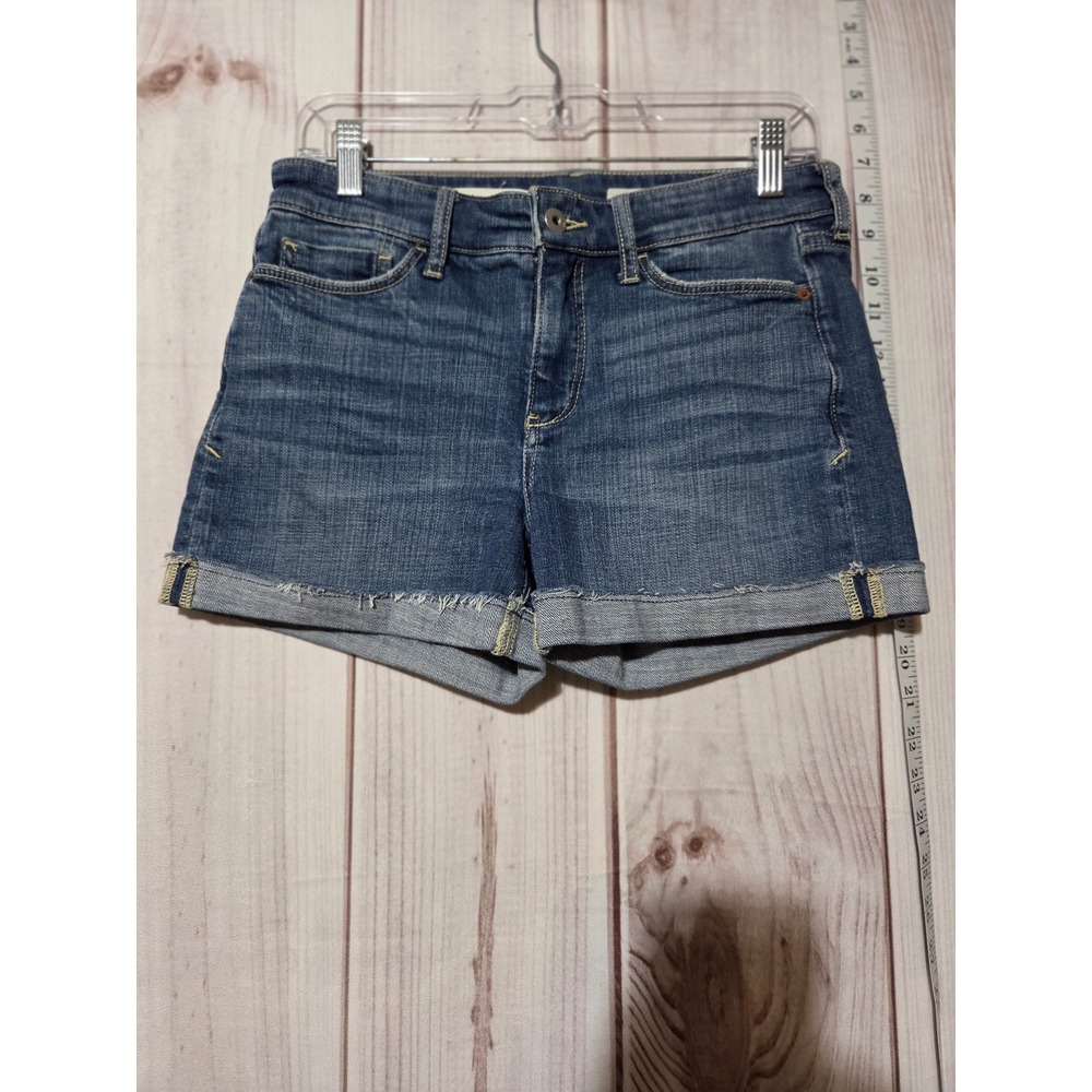 Pilcro and the Letterpress Anthropologie Denim Jean Shorts Cuffed Ladies 25